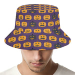 Halloween Pumpkin Pattern Print Bucket Hat