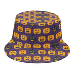 Halloween Pumpkin Pattern Print Bucket Hat