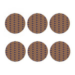 Halloween Pumpkin Pattern Print Coaster Set