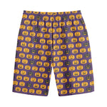 Halloween Pumpkin Pattern Print Cotton Shorts