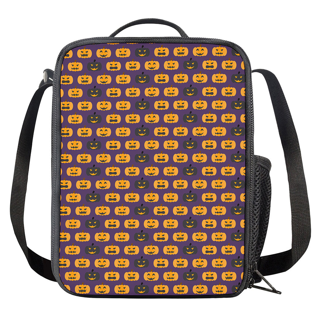 Halloween Pumpkin Pattern Print Crossbody Lunch Bag