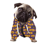 Halloween Pumpkin Pattern Print Dog Zip Up Hoodie