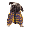 Halloween Pumpkin Pattern Print Dog Zip Up Jacket