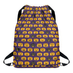 Halloween Pumpkin Pattern Print Drawstring Backpack