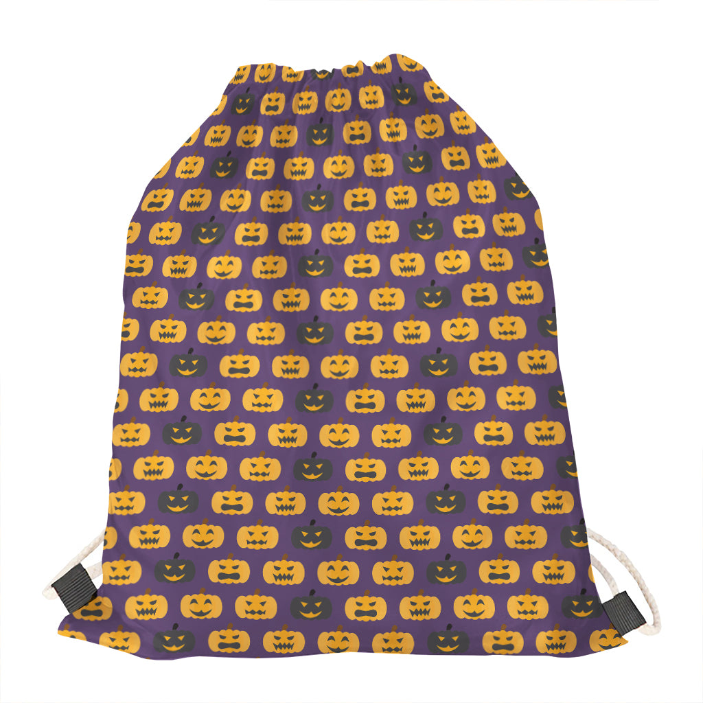 Halloween Pumpkin Pattern Print Drawstring Bag