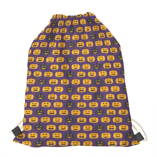 Halloween Pumpkin Pattern Print Drawstring Bag