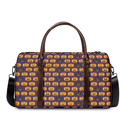 Halloween Pumpkin Pattern Print Duffle Bag