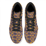 Halloween Pumpkin Pattern Print High Top Leather Sneakers