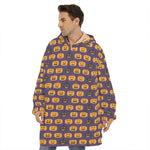 Halloween Pumpkin Pattern Print Hoodie Blanket