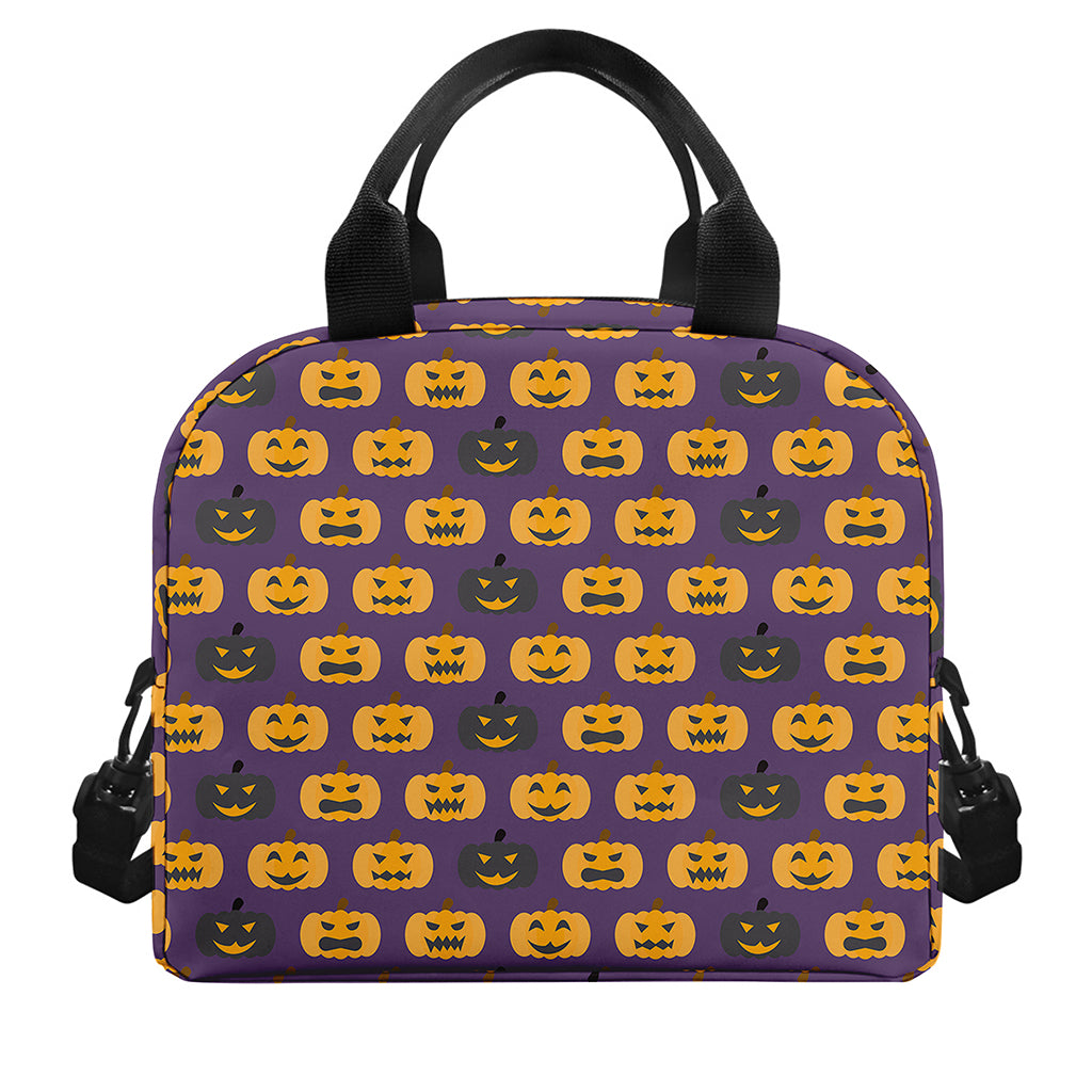 Halloween Pumpkin Pattern Print Insulated Lunch Bag