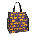 Halloween Pumpkin Pattern Print Insulated Lunch Tote