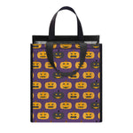 Halloween Pumpkin Pattern Print Insulated Lunch Tote