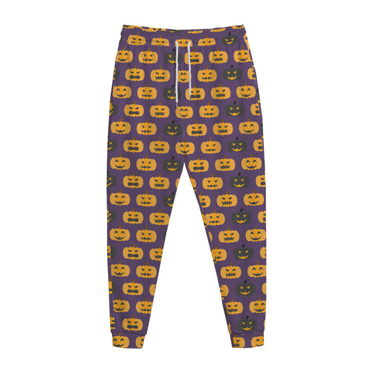 Halloween Pumpkin Pattern Print Jogger Pants
