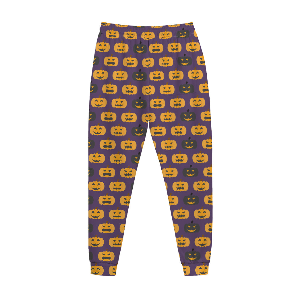 Halloween Pumpkin Pattern Print Jogger Pants