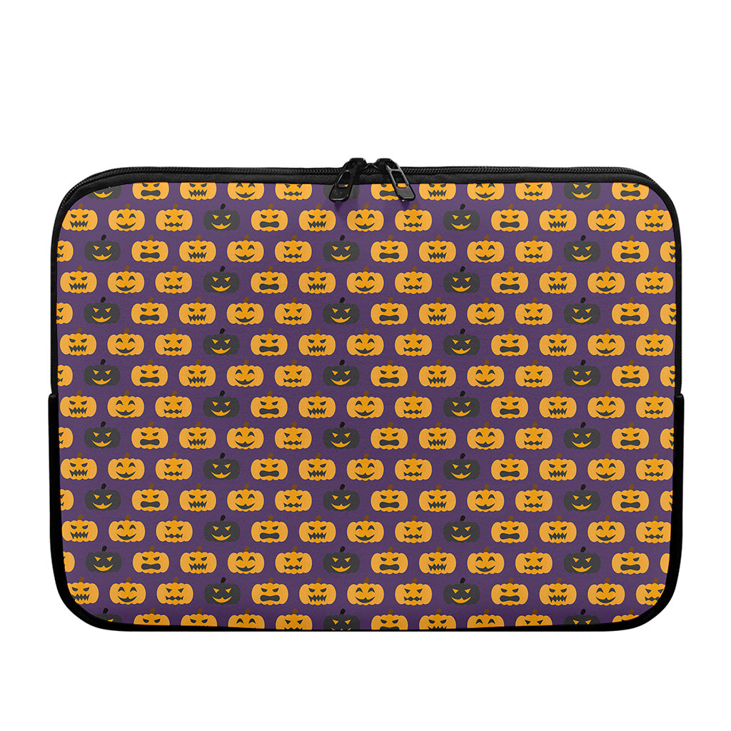 Halloween Pumpkin Pattern Print Laptop Sleeve
