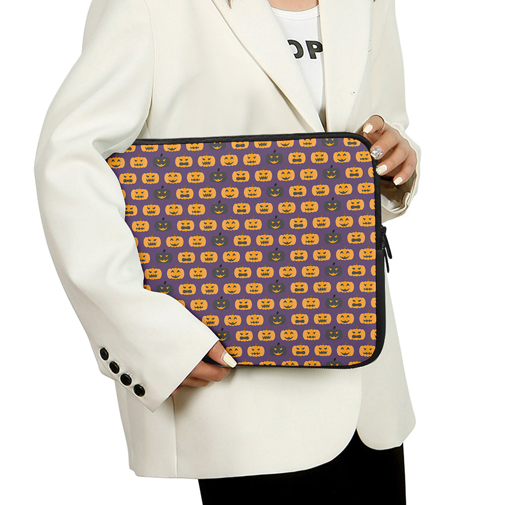 Halloween Pumpkin Pattern Print Laptop Sleeve
