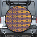 Halloween Pumpkin Pattern Print Leather Spare Tire Cover