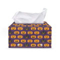 Halloween Pumpkin Pattern Print Leather Tissue Box Cover