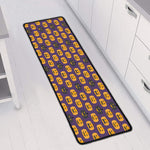 Halloween Pumpkin Pattern Print Long Kitchen Mat