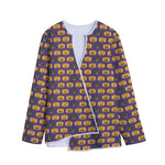 Halloween Pumpkin Pattern Print Long Sleeve Short Coat