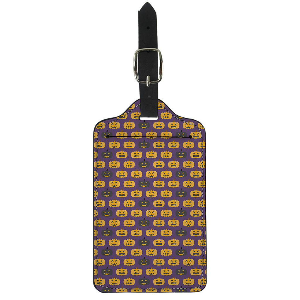 Halloween Pumpkin Pattern Print Luggage Tag