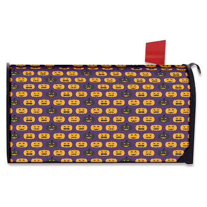 Halloween Pumpkin Pattern Print Mailbox Cover