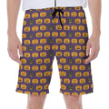 Halloween Pumpkin Pattern Print Men's Beach Shorts