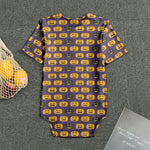 Halloween Pumpkin Pattern Print Men's Bodysuit