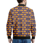 Halloween Pumpkin Pattern Print Men's Bomber Jacket