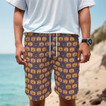 Halloween Pumpkin Pattern Print Men's Cargo Shorts