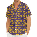 Halloween Pumpkin Pattern Print Men's Deep V-Neck Shirt