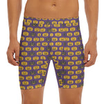 Halloween Pumpkin Pattern Print Men's Long Boxer Briefs