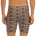 Halloween Pumpkin Pattern Print Men's Long Boxer Briefs