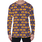 Halloween Pumpkin Pattern Print Men's Long Sleeve T-Shirt