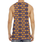 Halloween Pumpkin Pattern Print Men's Muscle Tank Top