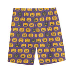 Halloween Pumpkin Pattern Print Men's Sports Shorts