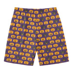 Halloween Pumpkin Pattern Print Men's Swim Trunks