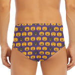 Halloween Pumpkin Pattern Print Men's Triangle Swim Briefs