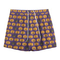 Halloween Pumpkin Pattern Print Mesh Shorts