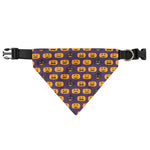 Halloween Pumpkin Pattern Print Over The Collar Dog Bandana