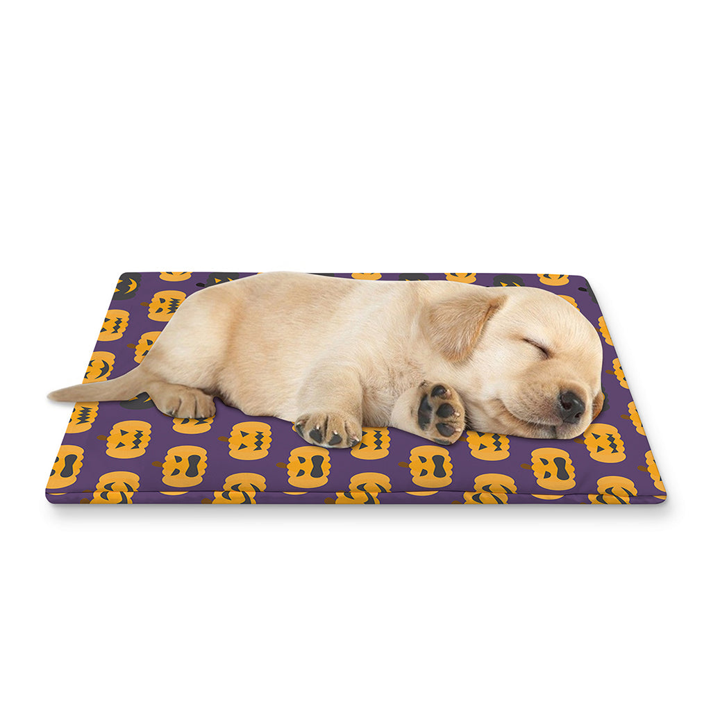 Halloween Pumpkin Pattern Print Pet Cooling Mat Cover