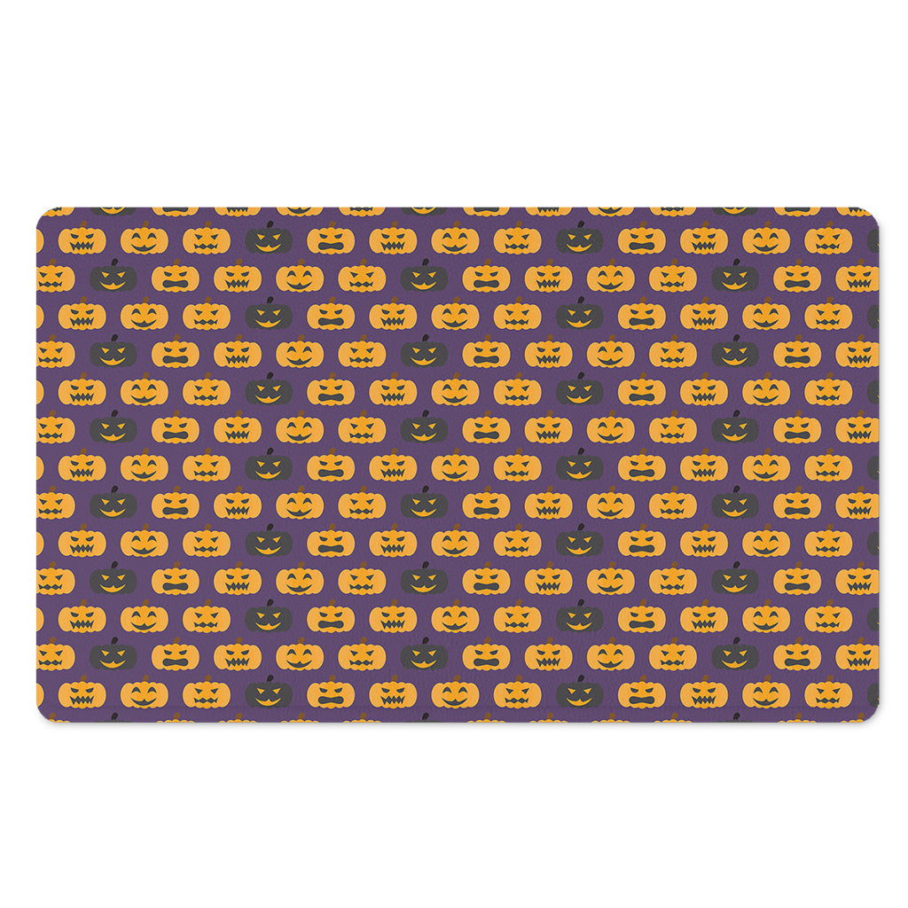 Halloween Pumpkin Pattern Print Polyester Doormat