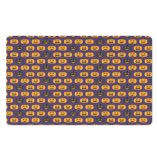 Halloween Pumpkin Pattern Print Polyester Doormat