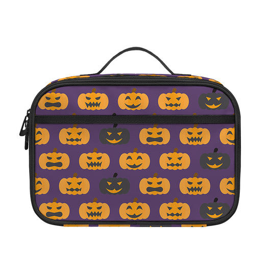 Halloween Pumpkin Pattern Print Portable Lunch Bag