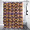 Halloween Pumpkin Pattern Print Premium Shower Curtain