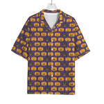 Halloween Pumpkin Pattern Print Rayon Hawaiian Shirt