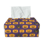 Halloween Pumpkin Pattern Print Rectangle Tissue Box Cover