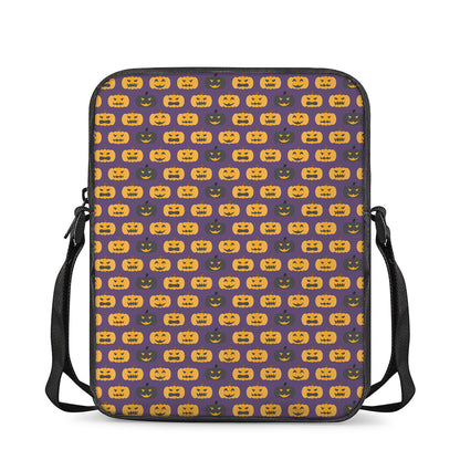 Halloween Pumpkin Pattern Print Rectangular Crossbody Bag