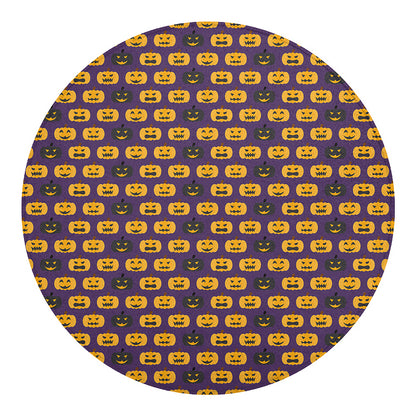 Halloween Pumpkin Pattern Print Round Blanket