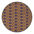 Halloween Pumpkin Pattern Print Round Floor Mat